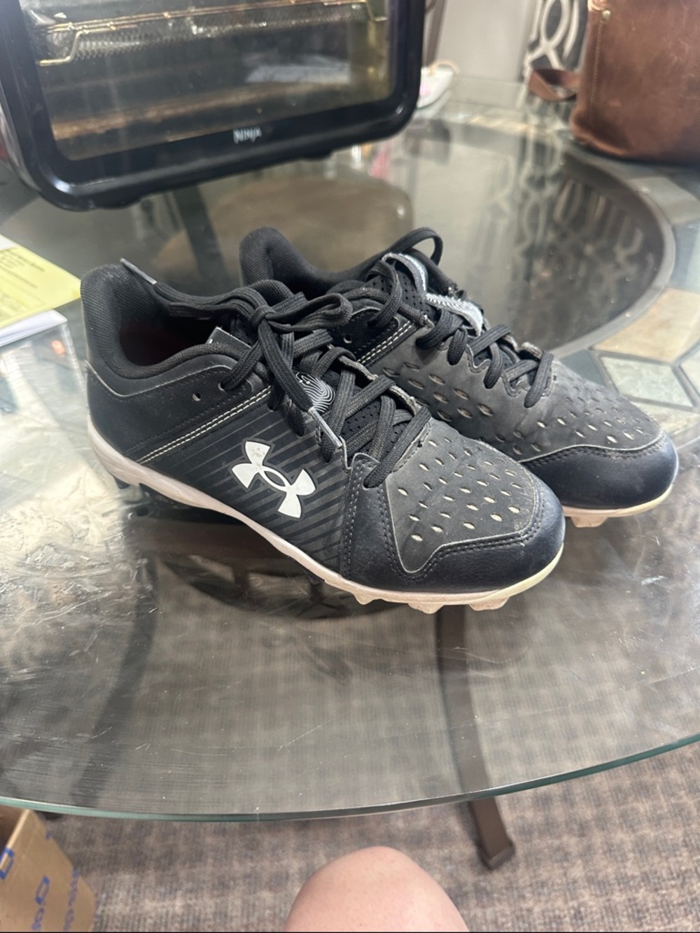 Under Armour Black and White Baseball Cleats